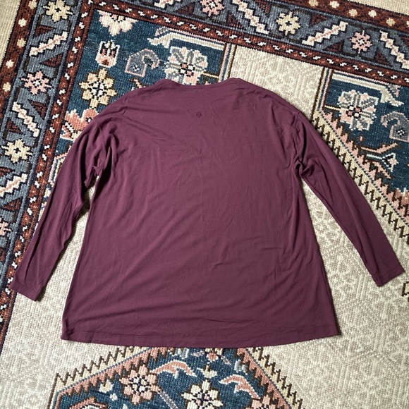 [Lululemon] Rulu City Bound Long Sleeve Bordeaux Drama - Picture 3 of 6